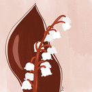 Muguet élégant sur fond chaleureux